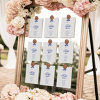 Costal Blue Card Seating Chart Template