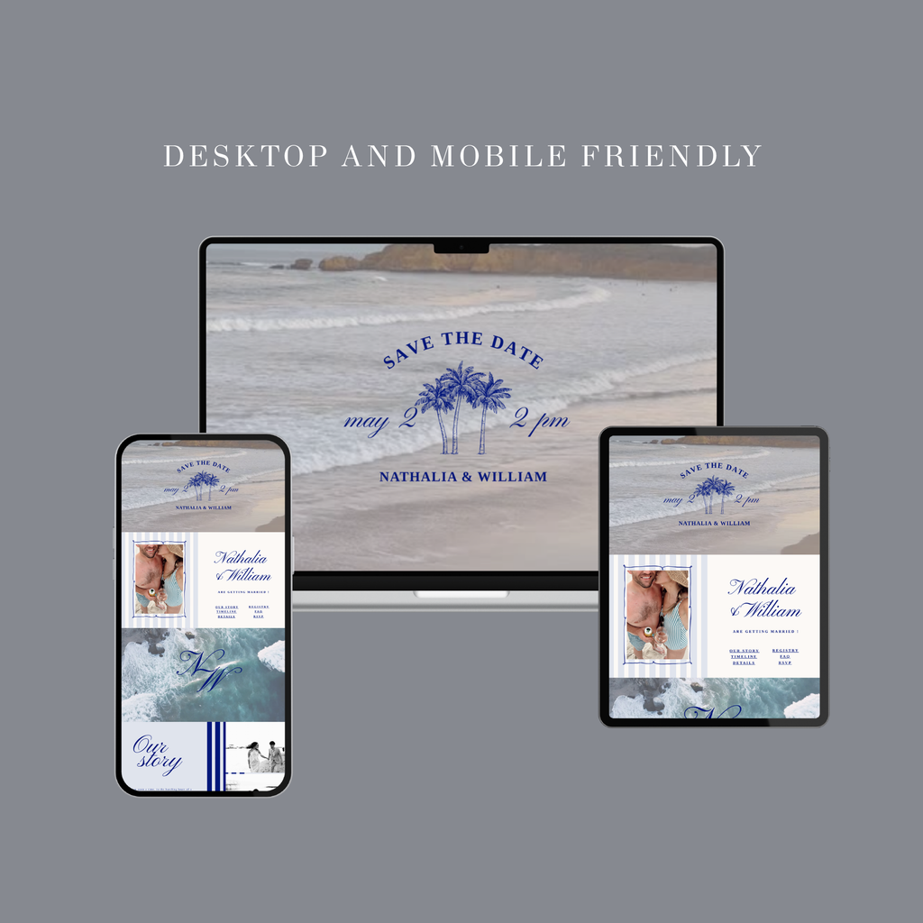 Coastal Wedding Website Template