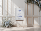Costal Blue Wedding Welcome Sign Template