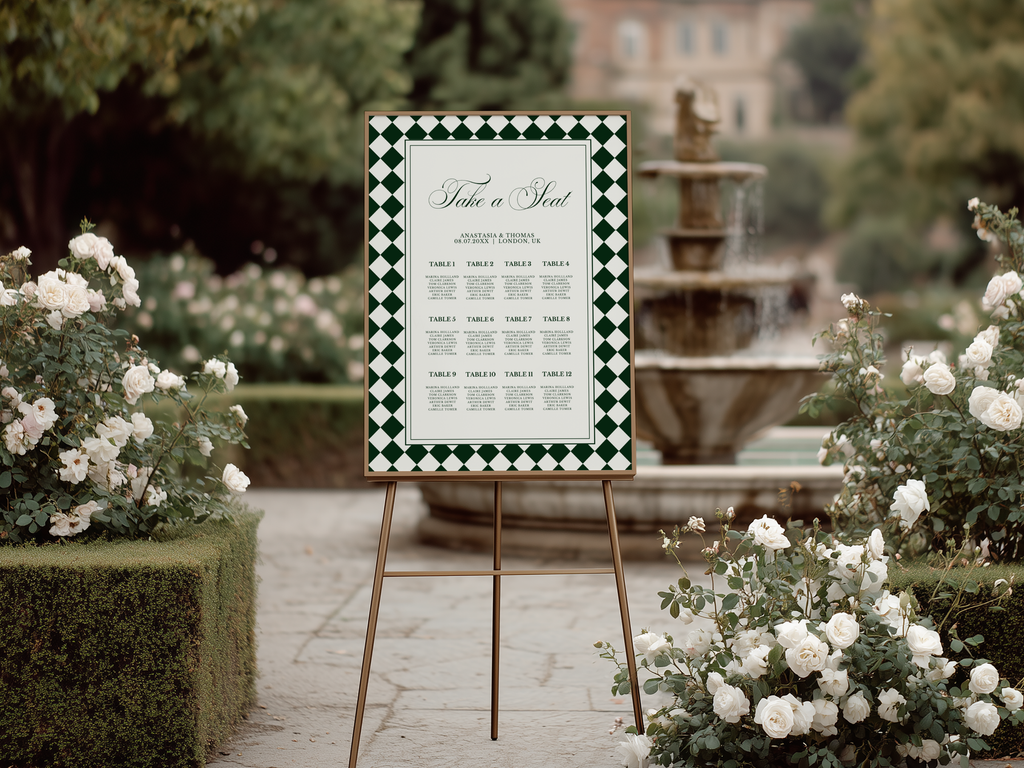 Green & White Wedding Stationery Suite Bundle