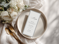 Black & White Wedding Menu Template