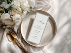 Black & White Wedding Menu Template