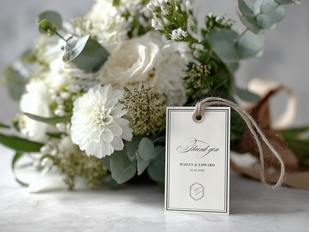 Black & White Favor Tag Template
