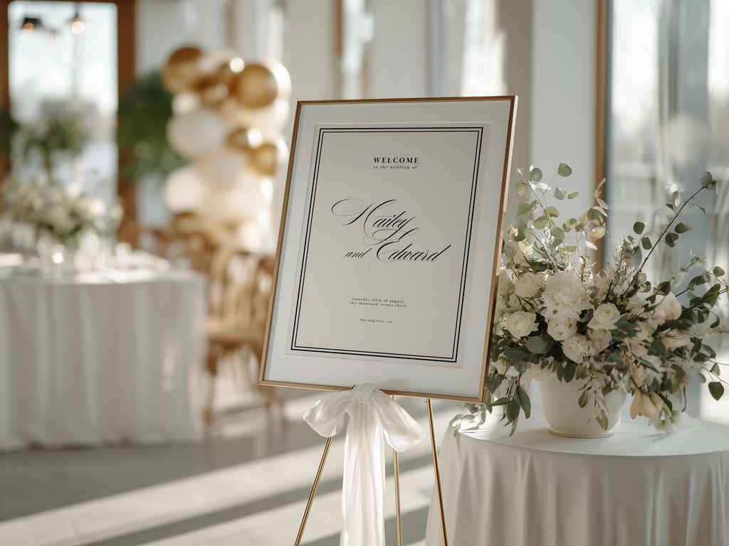 Black & White Welcome Sign Template