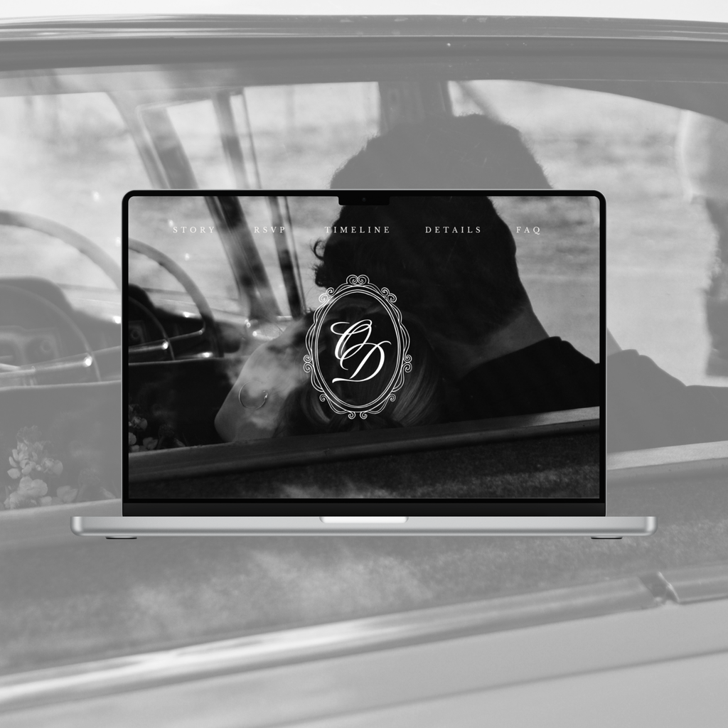 Monochrome Romance Wedding Website Template