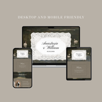 Vintage Swan Lake Wedding Website Template