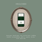 Green Harlequin Wedding Website