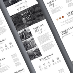 Black and White Wedding Website Template