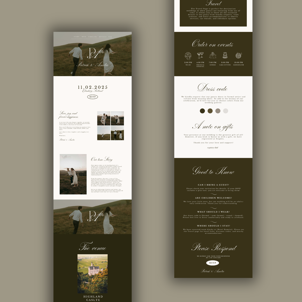 Countryside Romantic Wedding Website Template