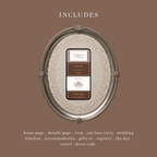 Mocha Brown Wedding Website Template