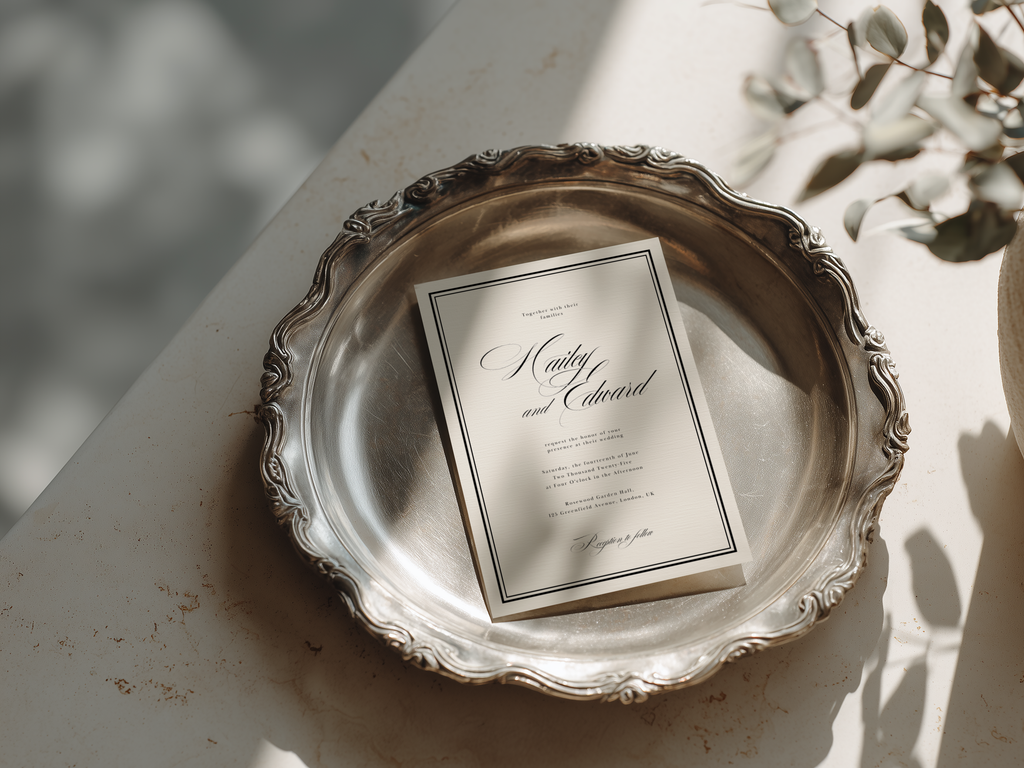 Black & White Wedding Invitation Template