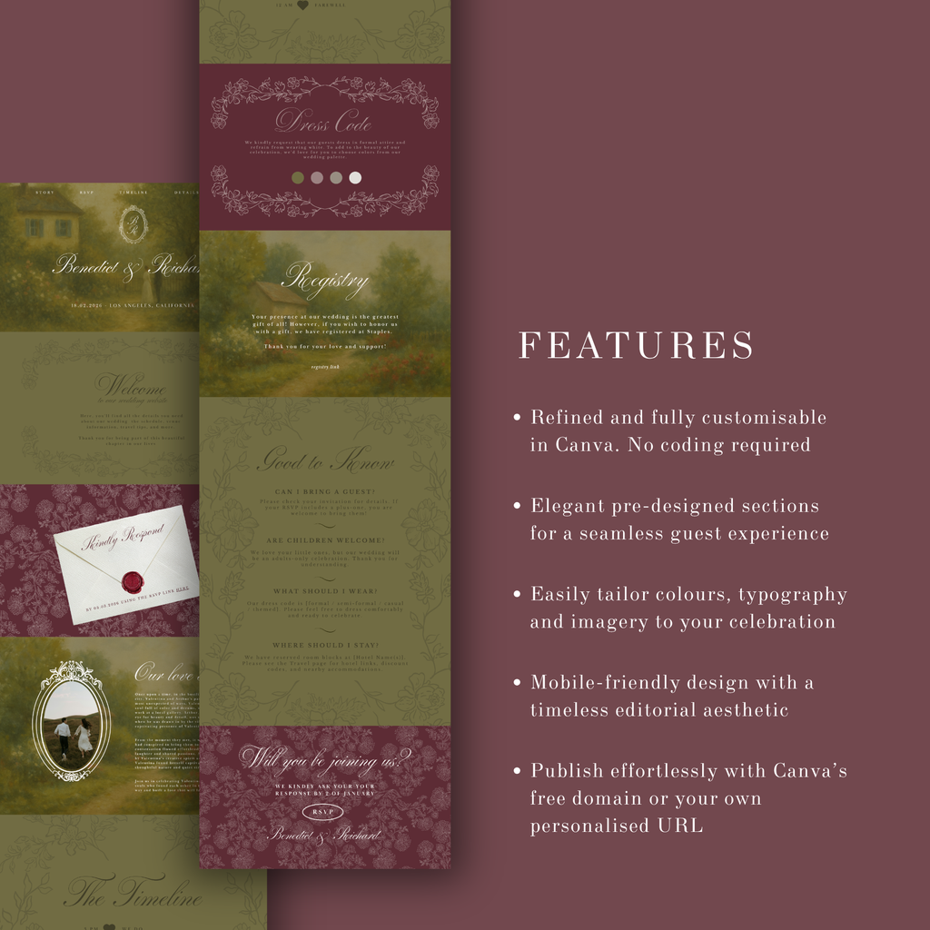 Garden Wedding Website Template