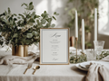 Black & White Wedding Menu Template
