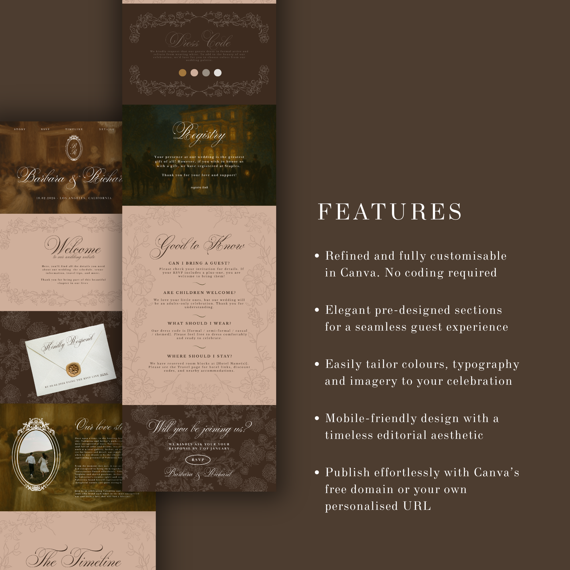 Romantic Wedding Website Template