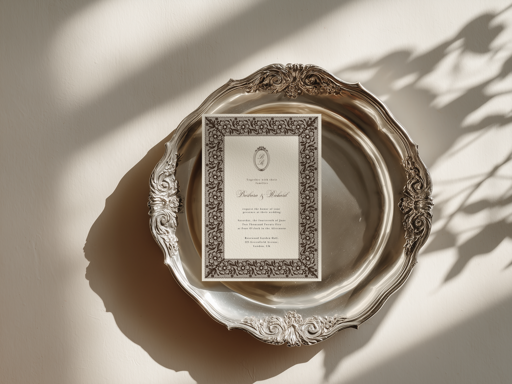Vintage Lace Wedding Invitation Template