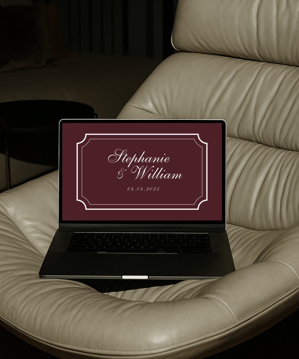 Luxury Burgundy Wedding Website Template