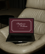 Luxury Burgundy Wedding Website Template