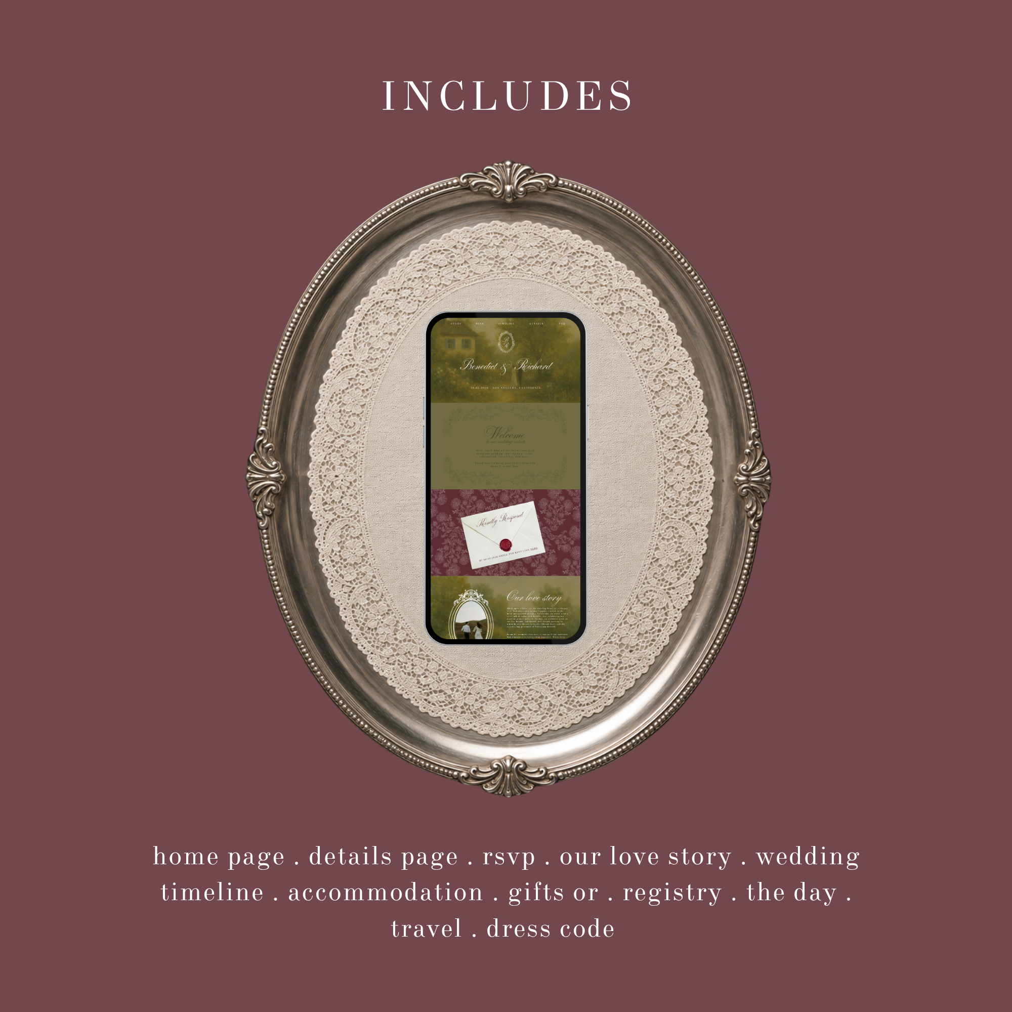 Garden Wedding Website Template