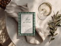 Green & White Save the Date Template