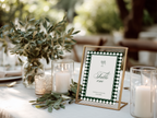 Green & White Table Number Template