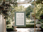 Green & White Wedding Seating Chart Template
