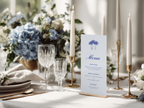 Costal Blue Wedding Menu Template