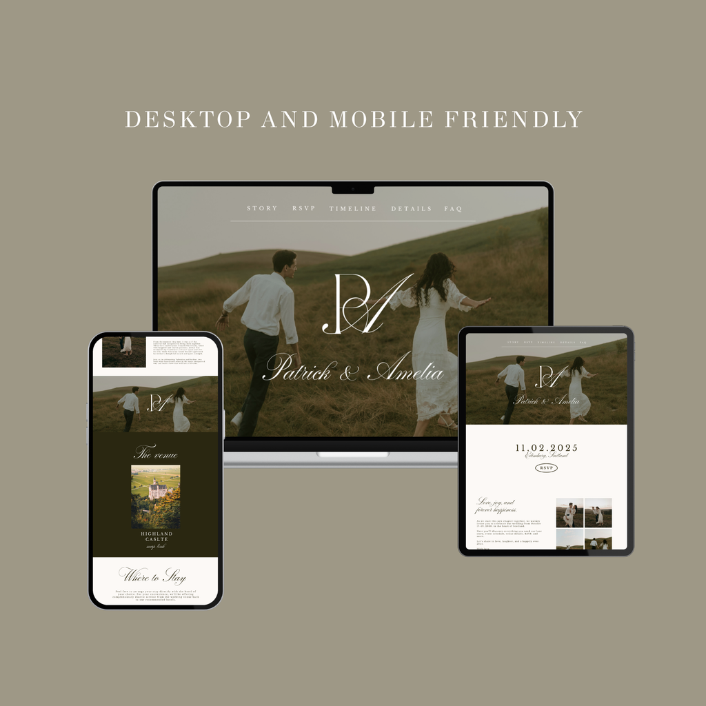 Countryside Romantic Wedding Website Template