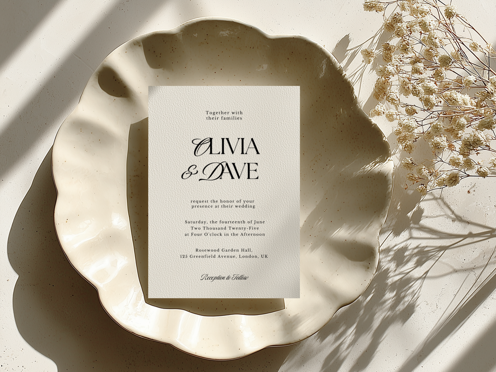 Minimalist Wedding Invitation Template