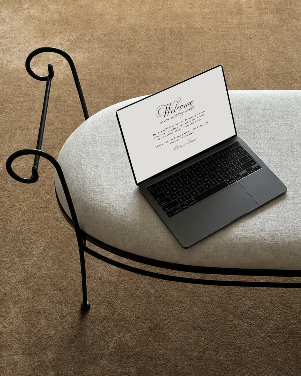 Monochrome Romance Wedding Website Template
