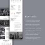 Black and White Wedding Website Template