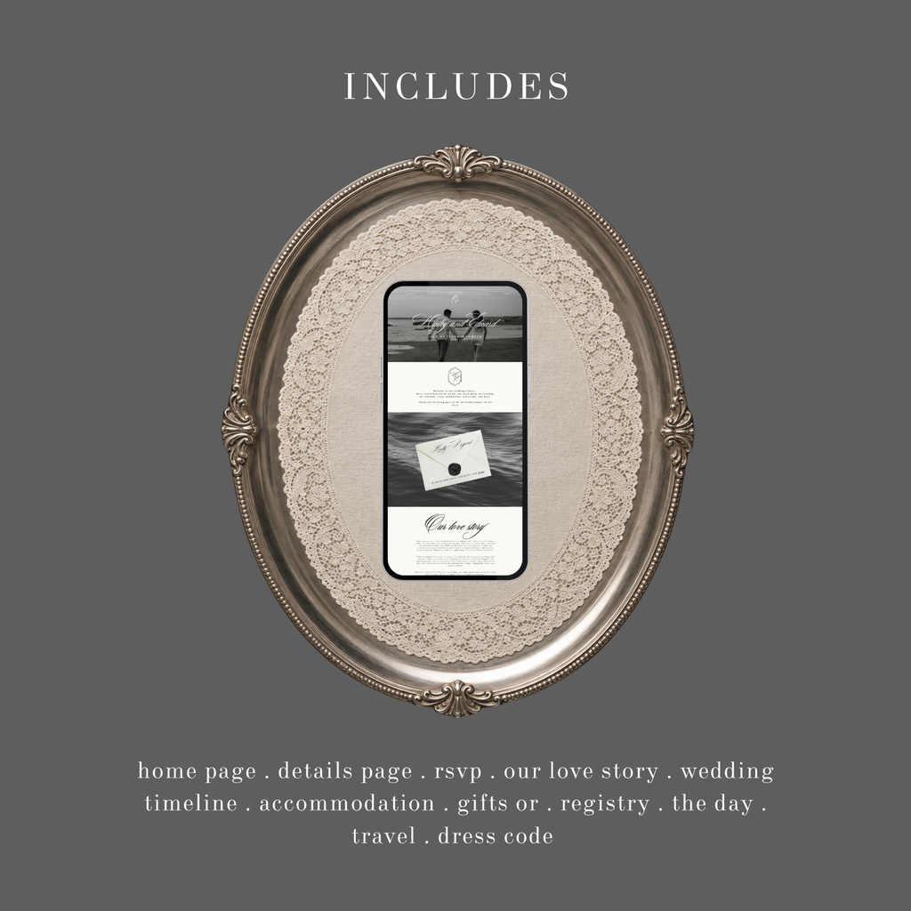 Elegant Editorial Wedding Website
