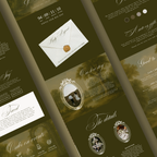 Vintage Olive Wedding Website Template