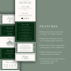 Green Harlequin Wedding Website