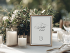 Black & White Table Number Template