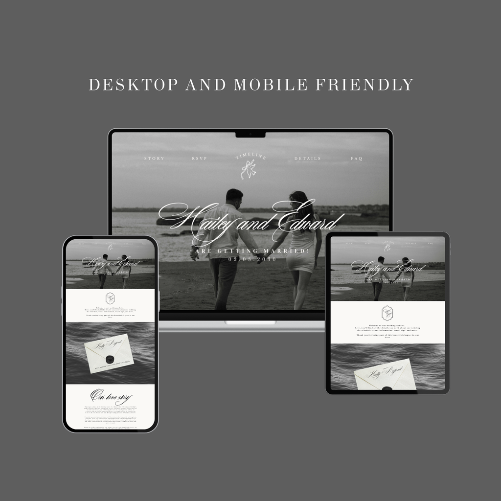Elegant Editorial Wedding Website