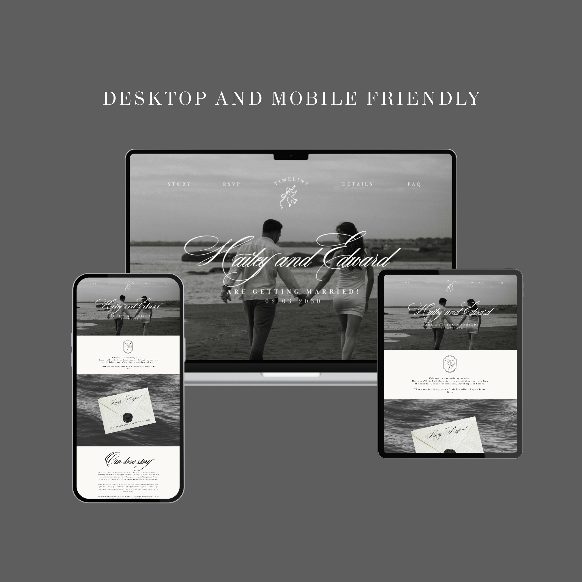 Elegant Editorial Wedding Website
