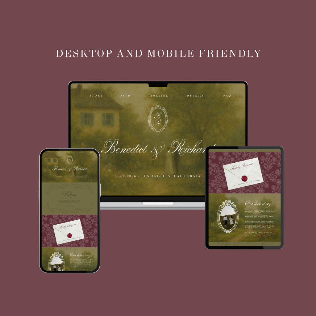 Garden Wedding Website Template