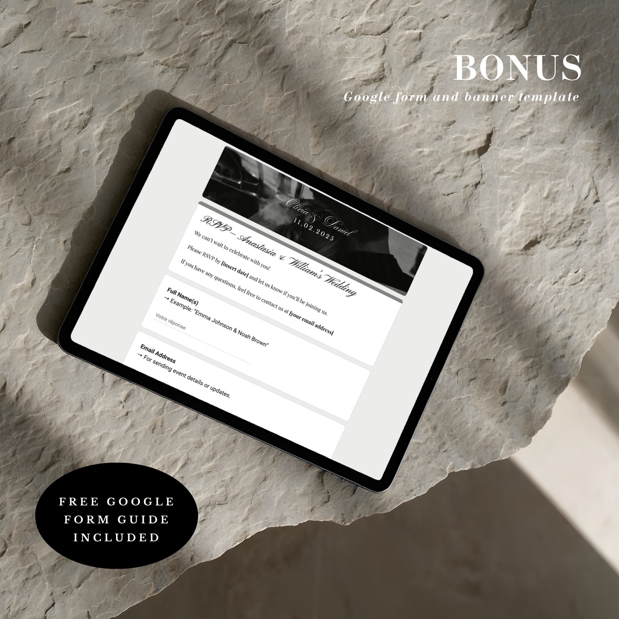 Monochrome Romance Wedding Website Template