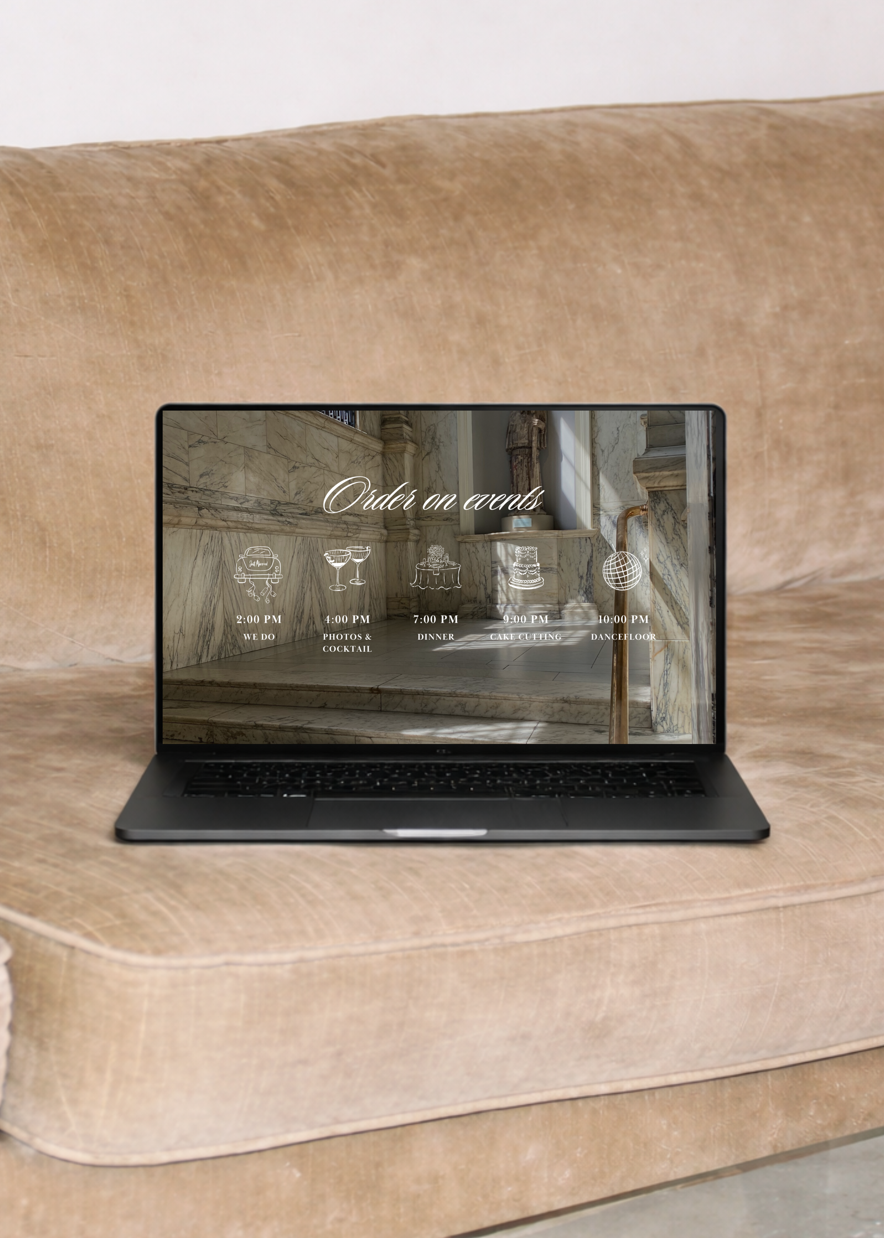 Old Money Romance Wedding Website Template