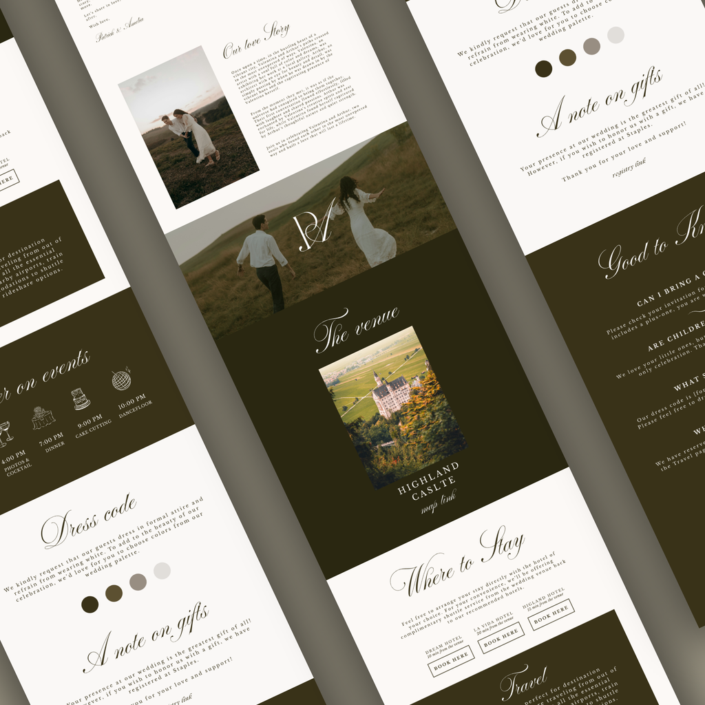 Countryside Romantic Wedding Website Template