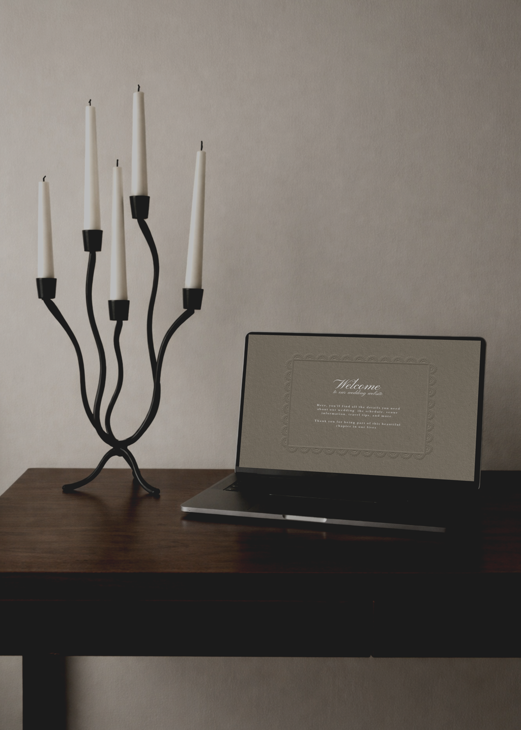 Vintage Swan Lake Wedding Website Template