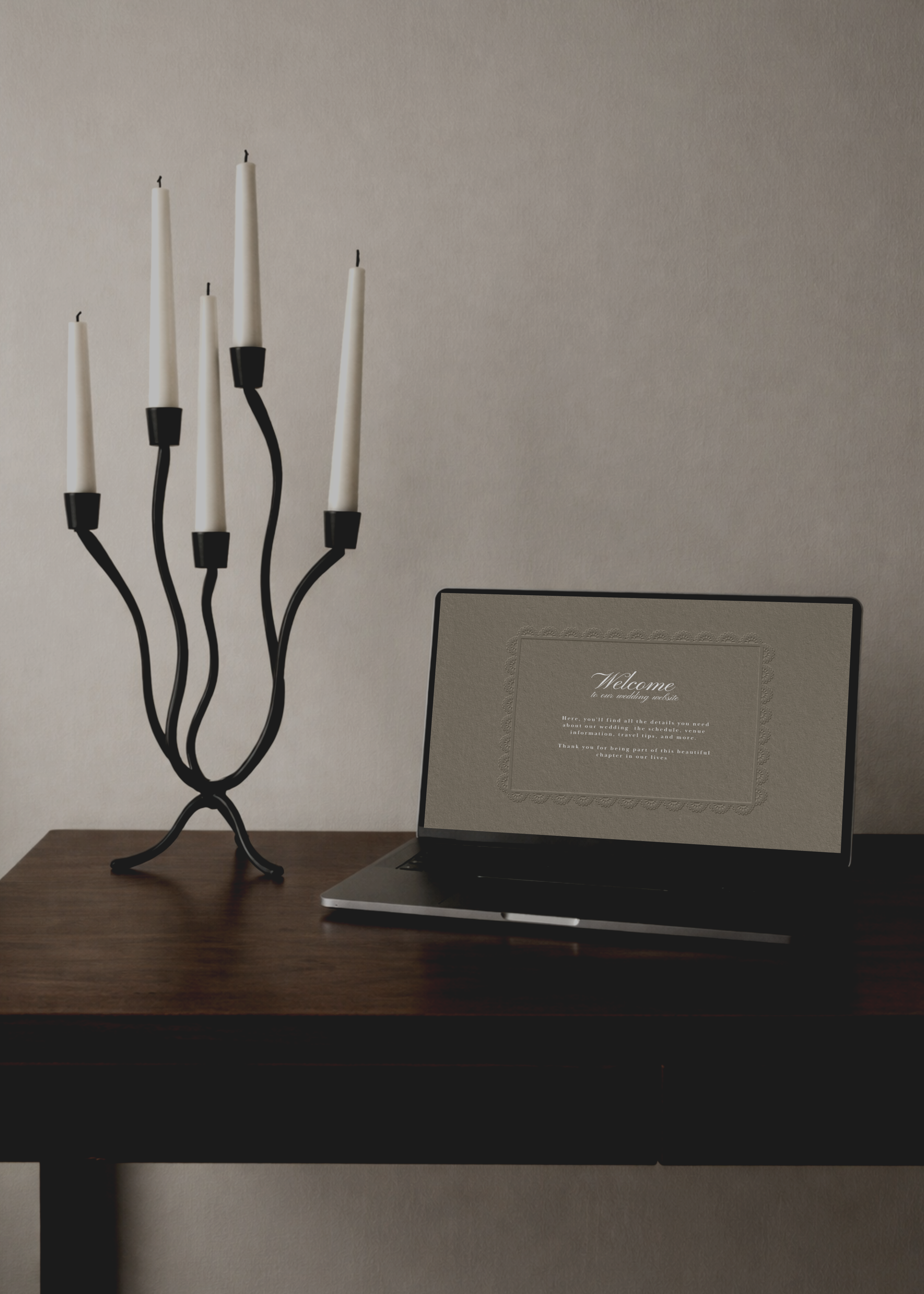 Vintage Swan Lake Wedding Website Template