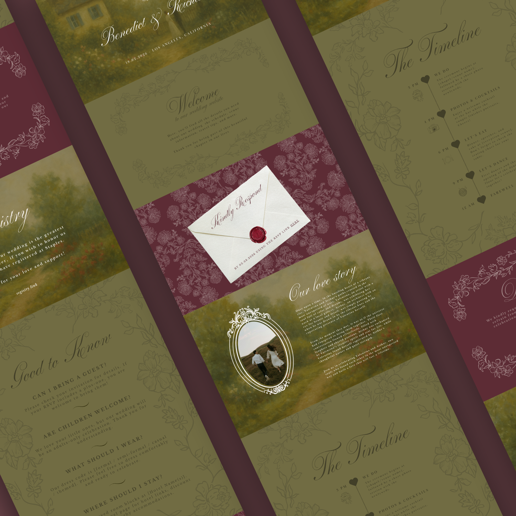 Garden Wedding Website Template