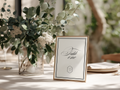 Black & White Table Number Template