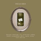 Vintage Olive Wedding Website Template