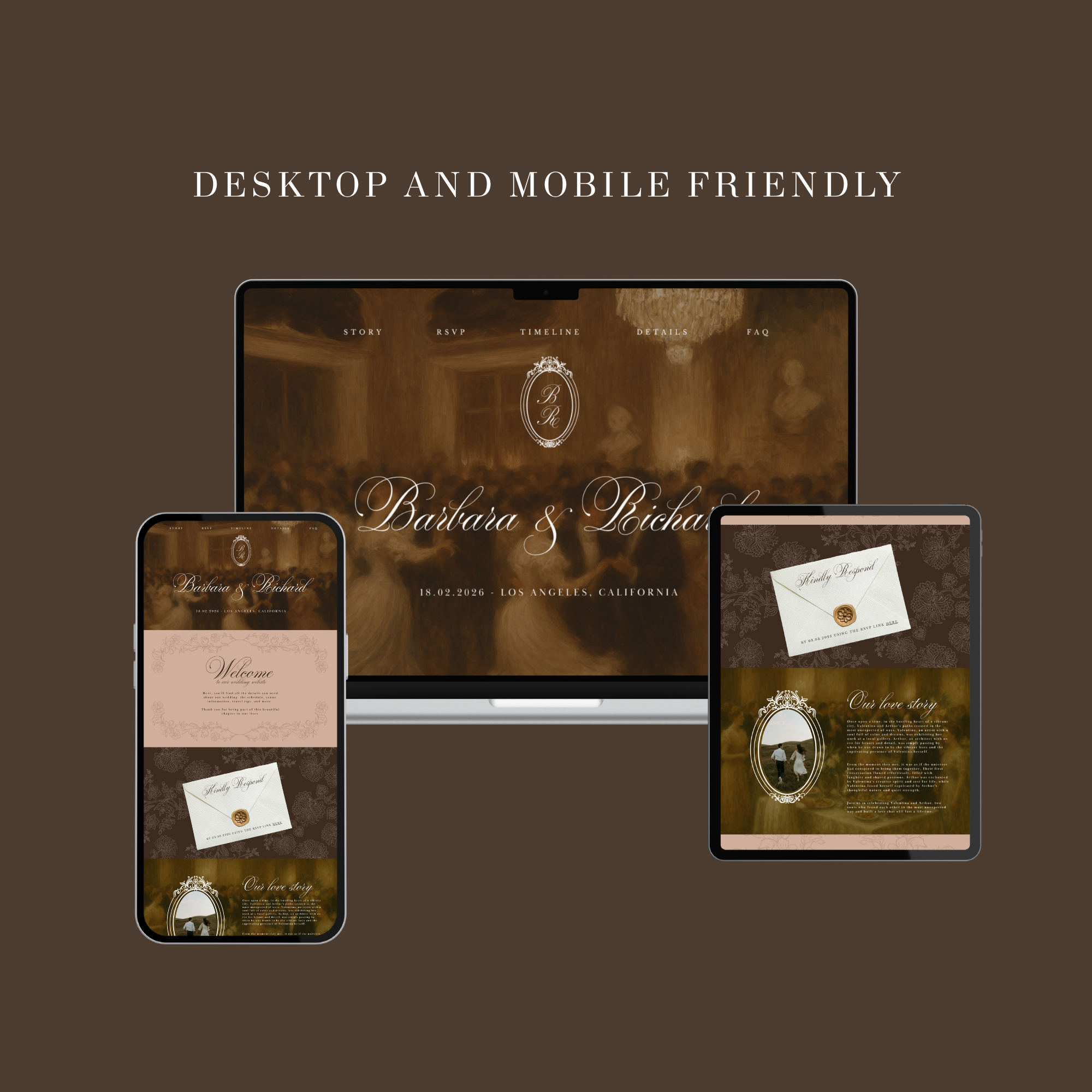 Romantic Wedding Website Template