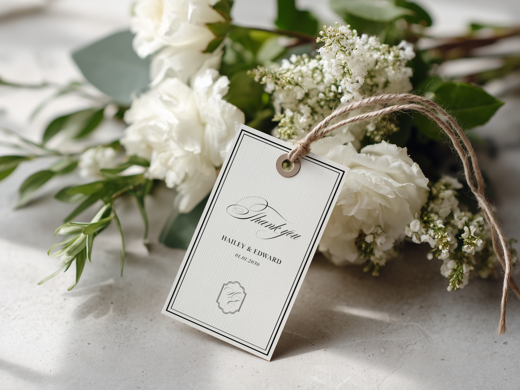 Black & White Favor Tag Template