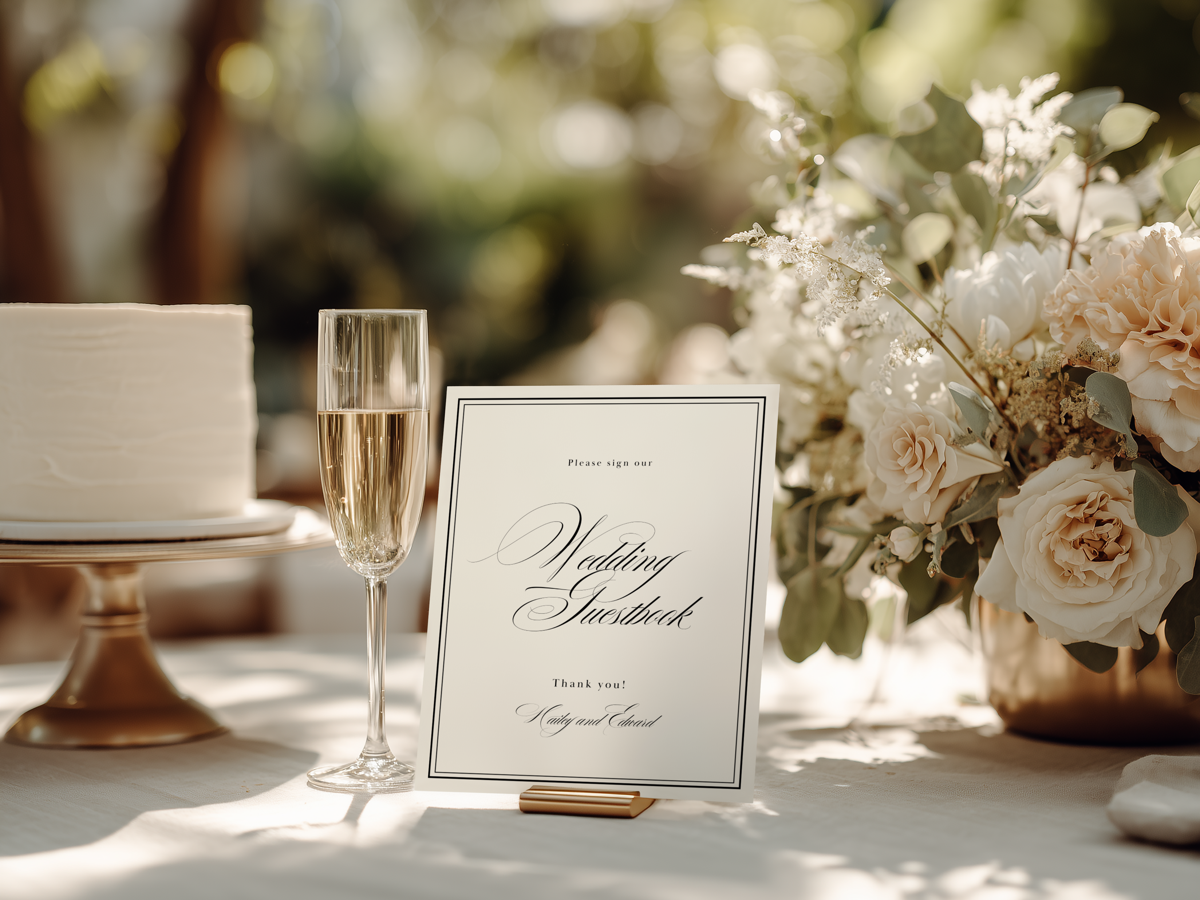 Black & White Guestbook Sign Template