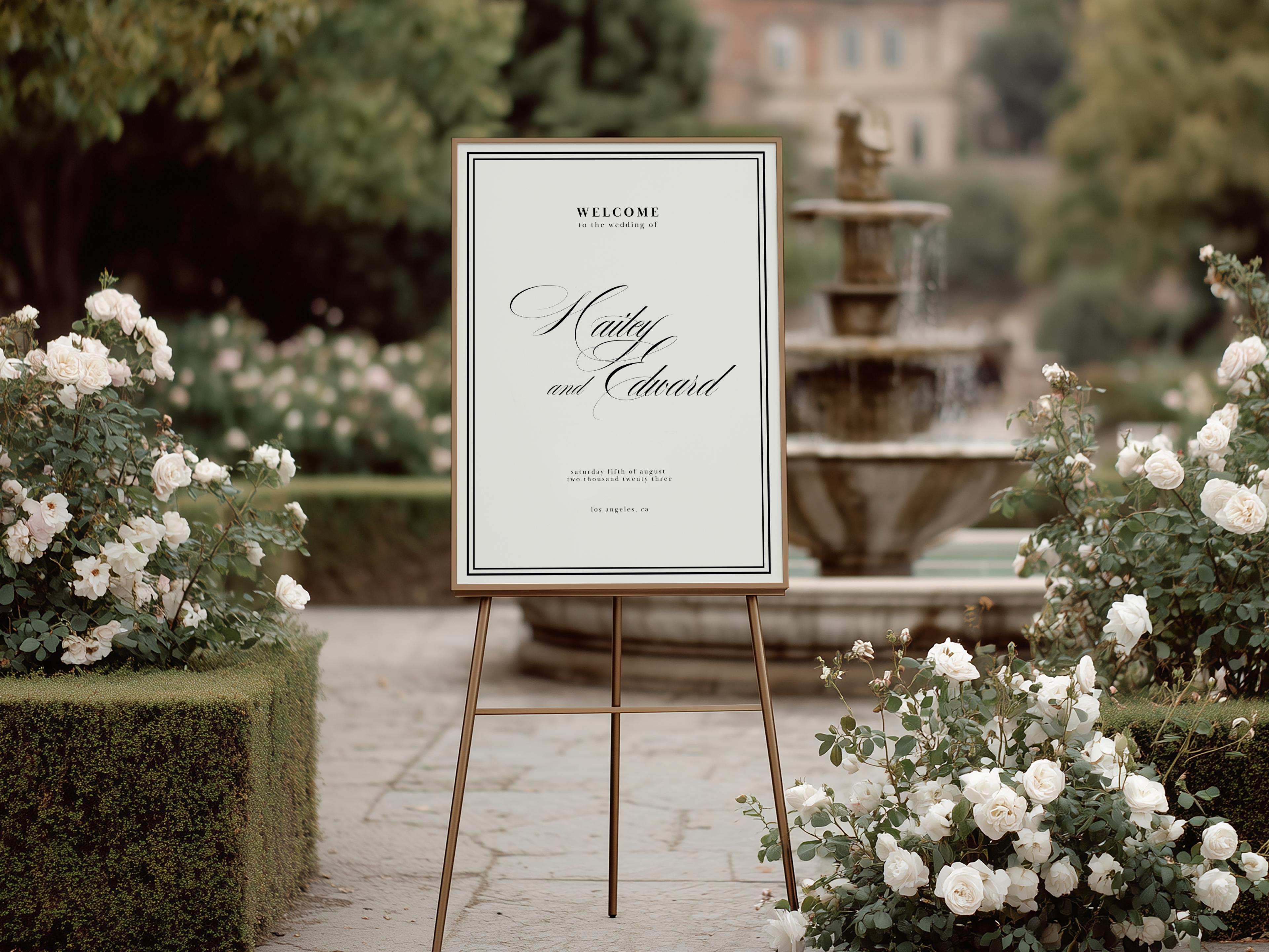 Black & White Welcome Sign Template