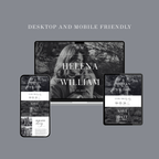 Black and White Wedding Website Template